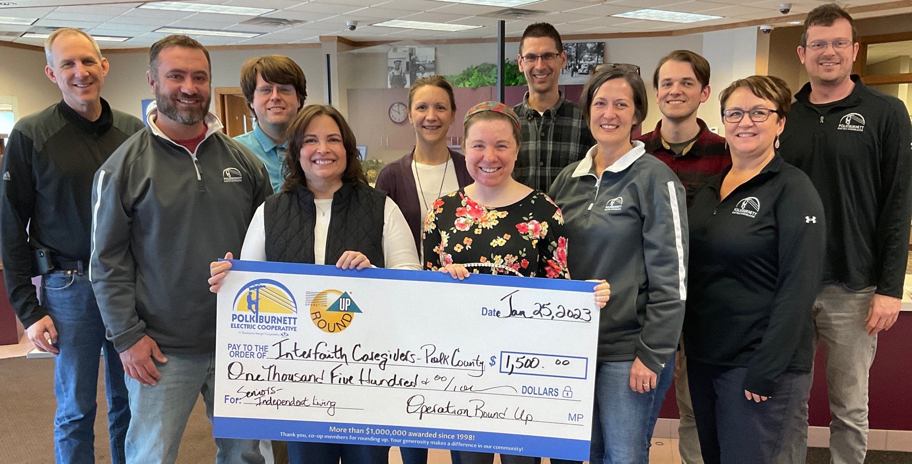 Operation Round Up donates 9,000 to community programs